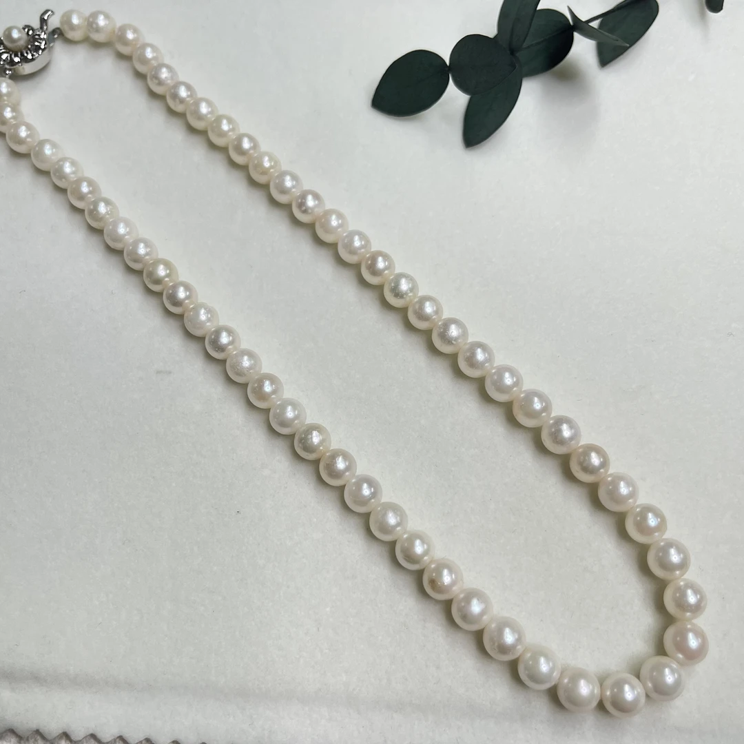 【六六中古】孤品7-7.5mm海水珍珠项链aw8715链长43cm