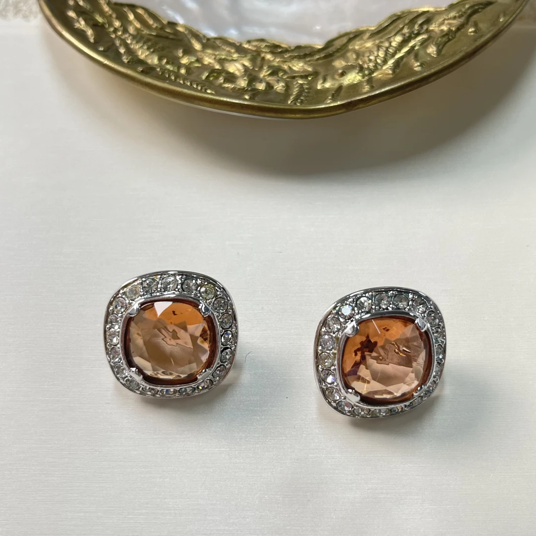 铜合金耳饰 【六六中古】孤品复古耳钉km5871