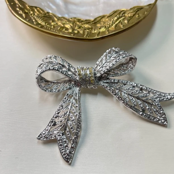 铜合金胸针 【六六中古】孤品复古蝴蝶结胸针km7987