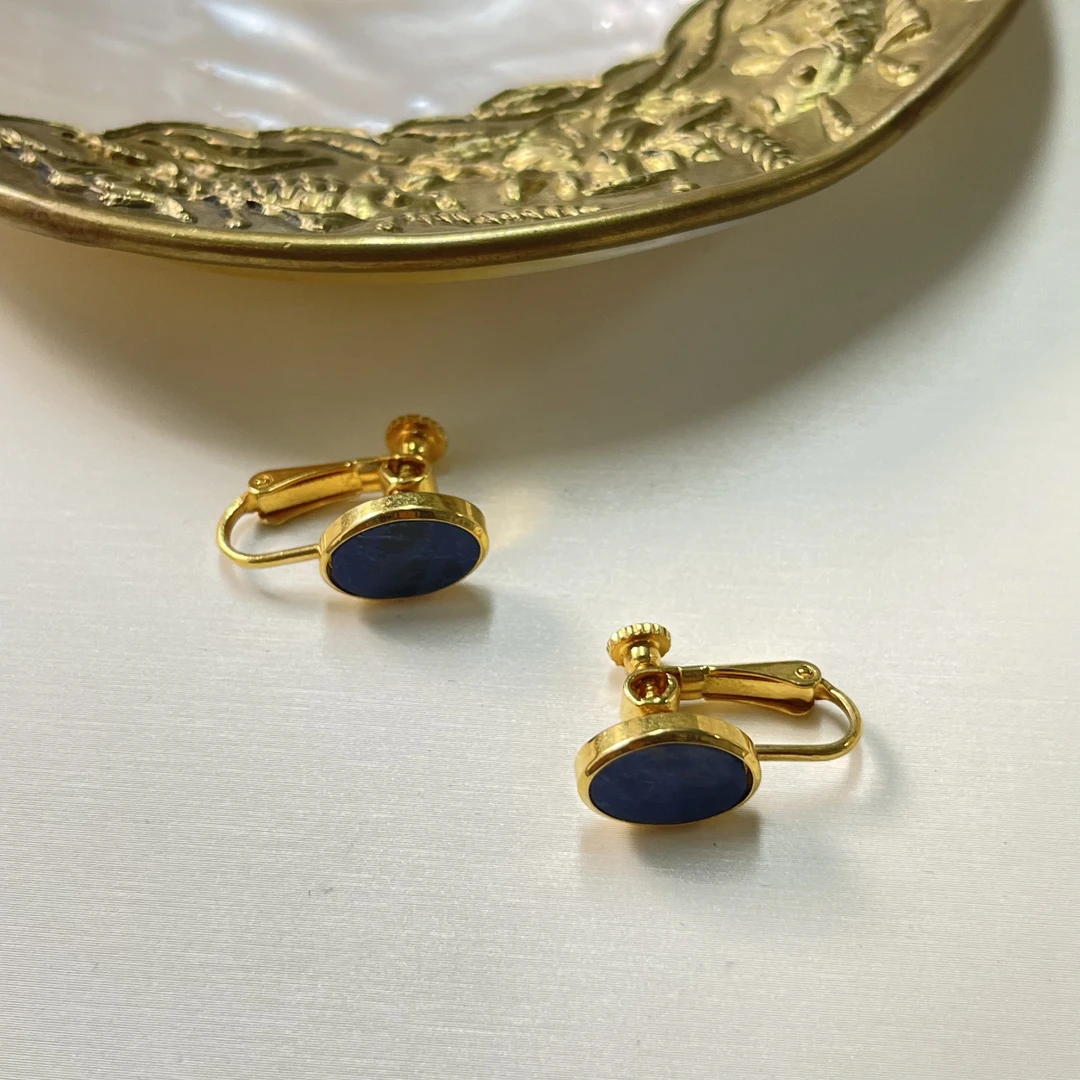 铜合金耳饰 【六六中古】孤品复古耳夹km9051