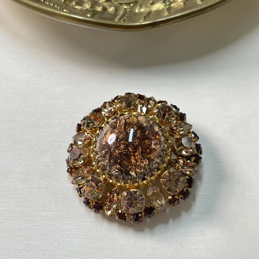 铜合金胸针 【六六中古】孤品复古胸针km6922