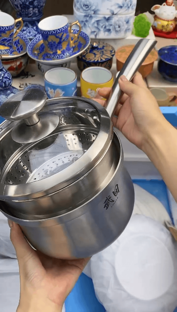 【闪购商品】瓷片【武田藤/奶锅16口径7高】