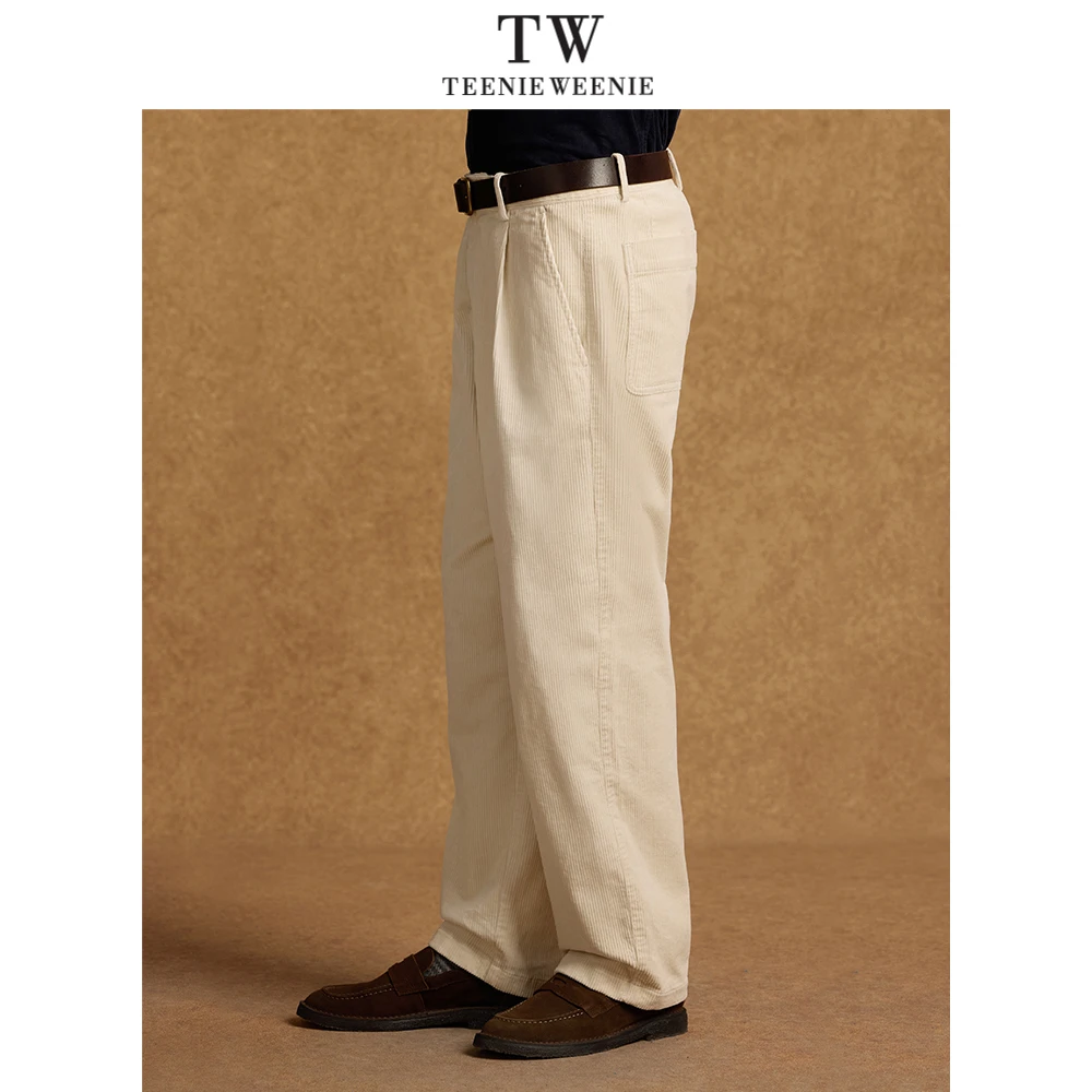 TeenieWeenie小熊男装休闲裤灯芯绒复古休闲通勤长裤TNTC244T03A