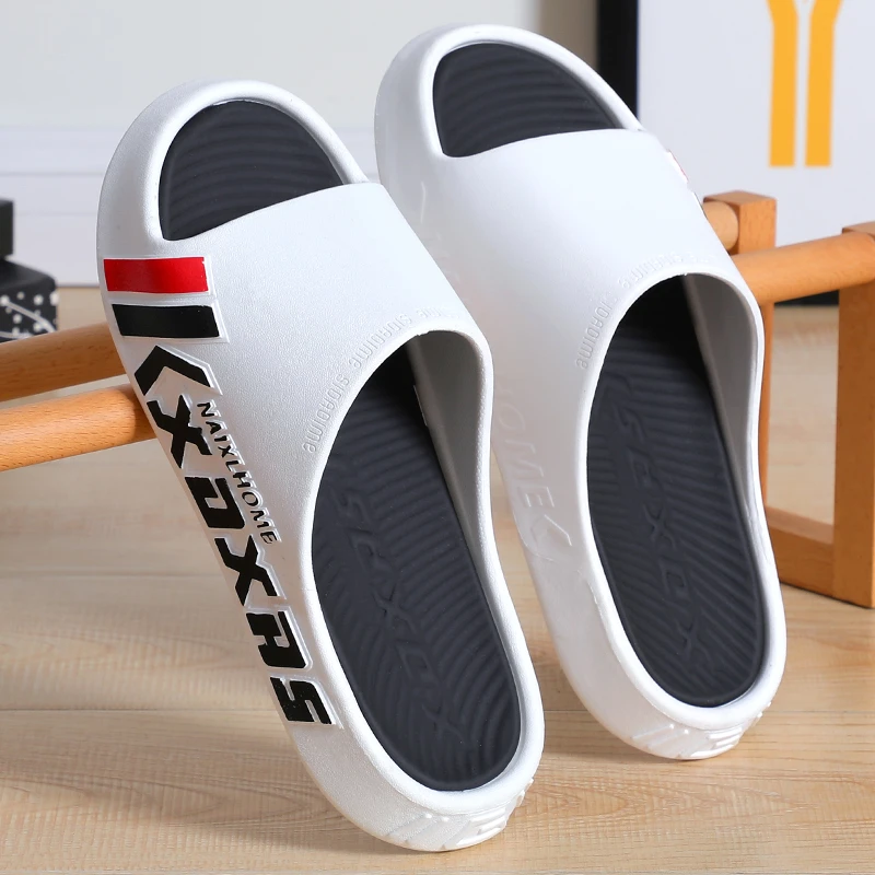 高档男士拖鞋男款夏季外出外穿防滑厚底踩屎感户外运动篮球凉拖鞋