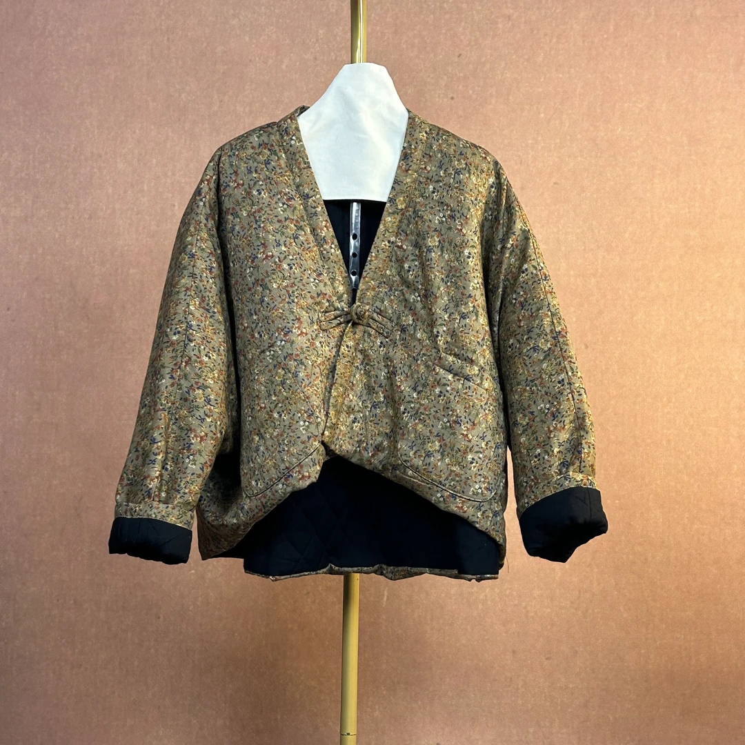 936【潮妈家】大码宽松新中式秋冬女款气质保暖冬季短款棉服