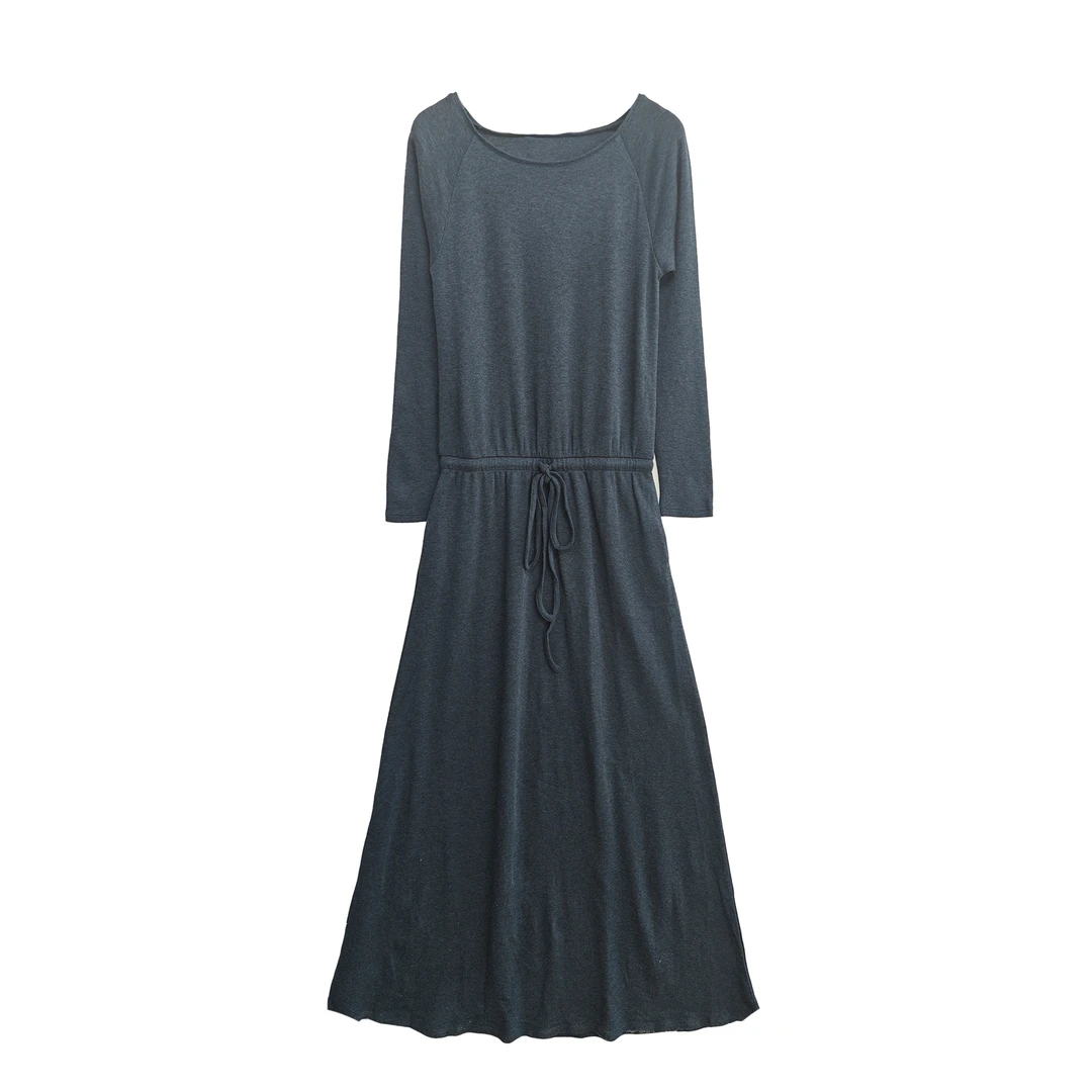 1589#长袖连衣裙时尚休闲通勤百搭常规轻奢显瘦潮流气质简约