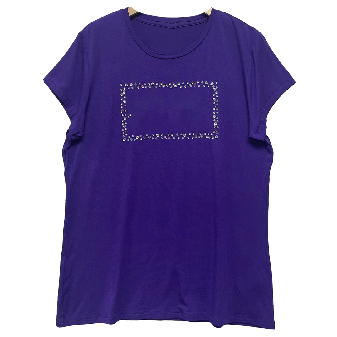 7451#圆领上衣时尚气质百搭夏季