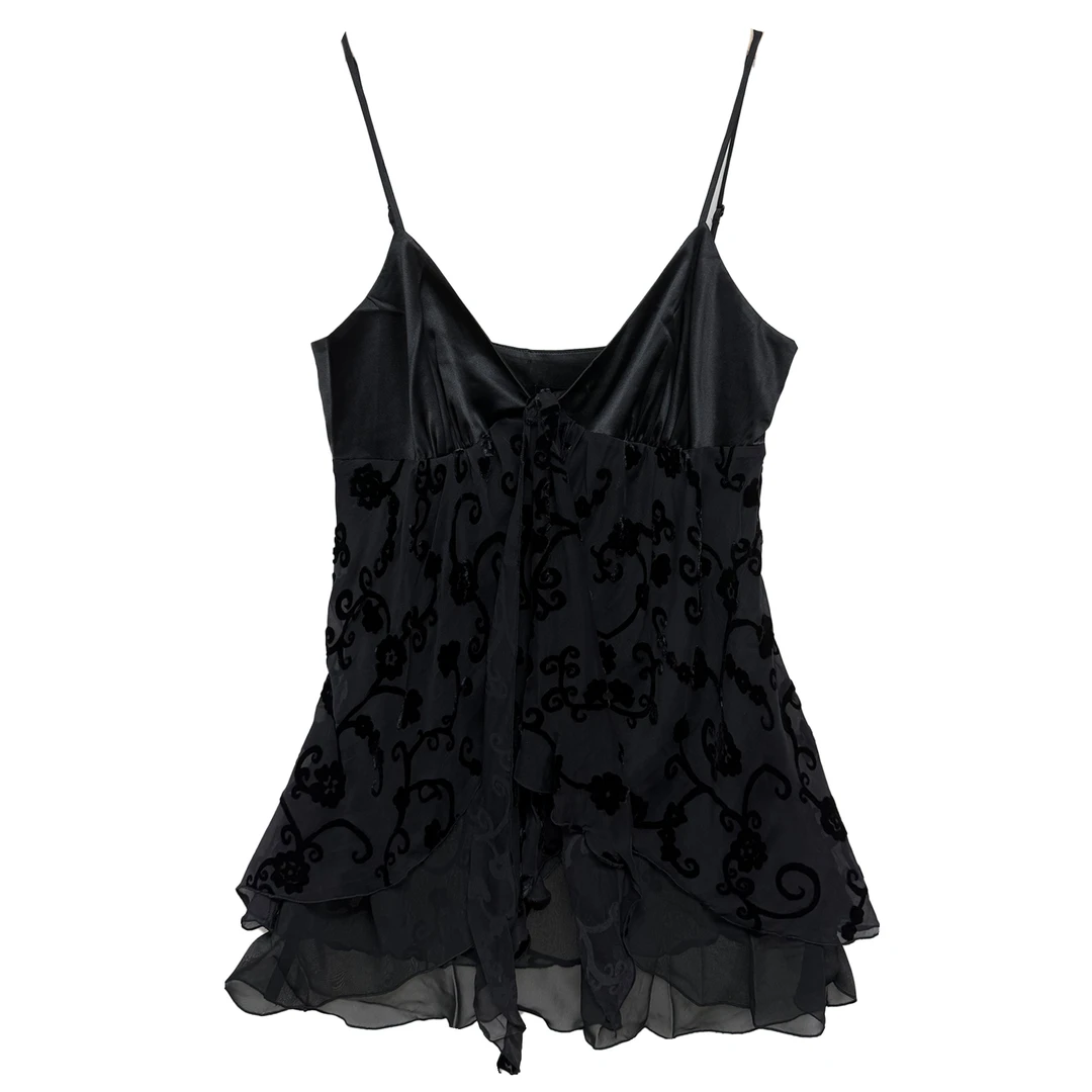 1586#黑色吊带背心时尚舒适休闲潮流百搭