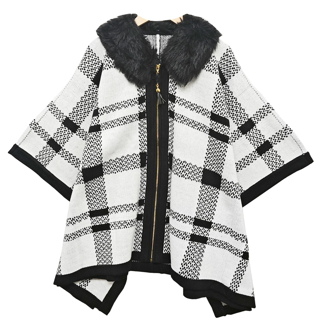 8446#黑白休闲外套