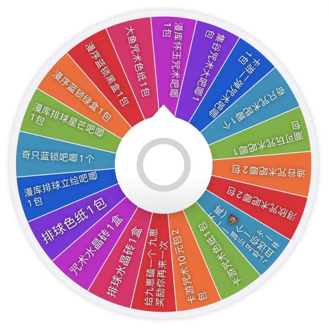 （九崽大乱炖）大转盘 咒术 排球 蓝锁 吧唧/色纸/水晶转（默认代拆）