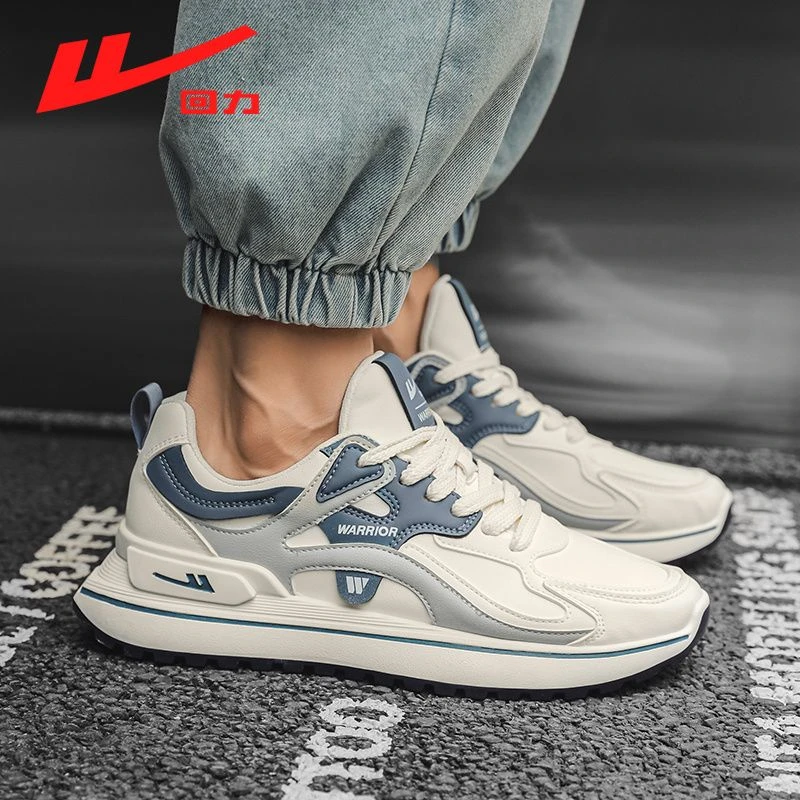 回力新款阿甘鞋潮流百搭皮面秋季2025运动鞋子男低帮休闲跑鞋潮鞋