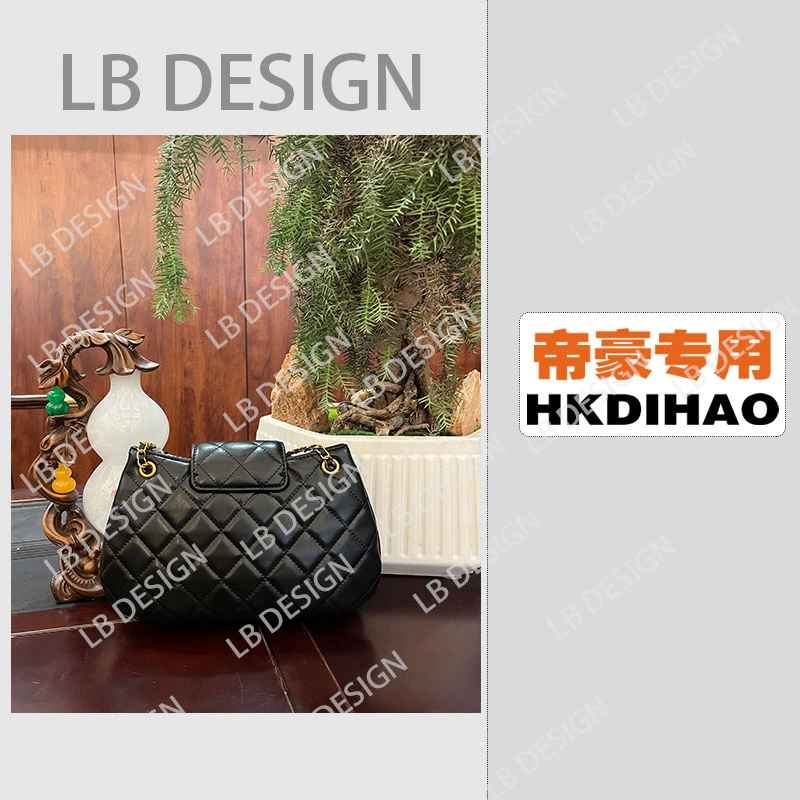 LBDESlGN【手工打造真皮高端定制女士包【5107黑色25CM】