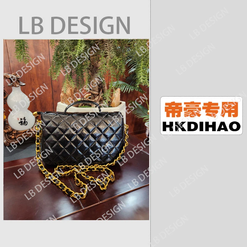 LBDESlGN手工打造真皮高端定制女士包【F6136黑色】