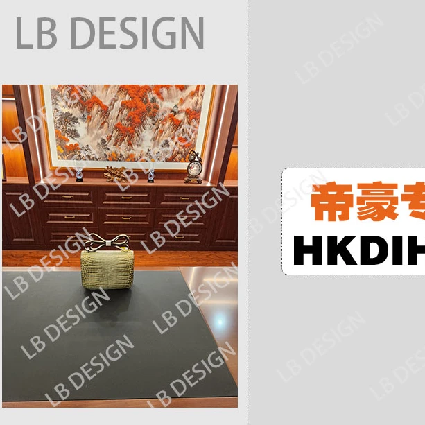 LBDESlGN【帝豪6637灰绿金】欧美高端2024女神时尚百搭包包