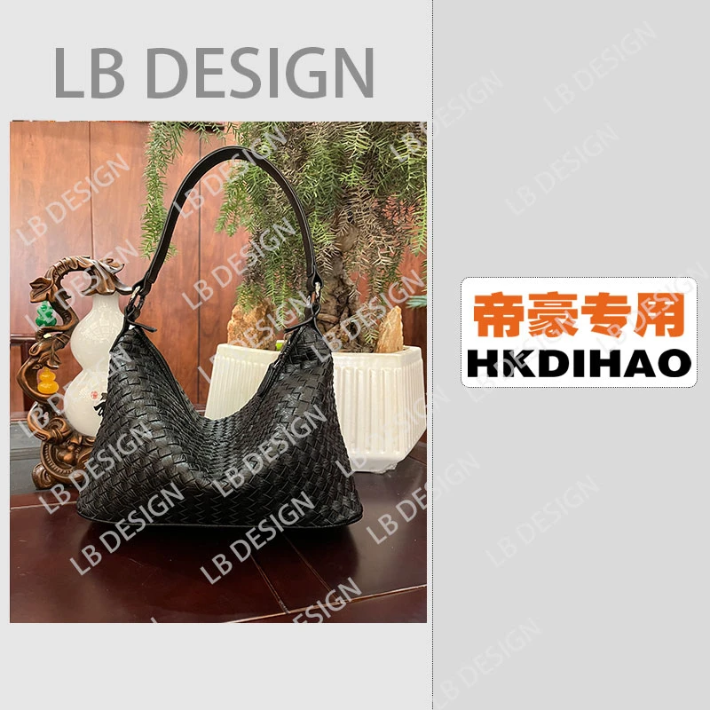 LBDESIGN手工打造真皮高端定制女士包【707黑色26CM】