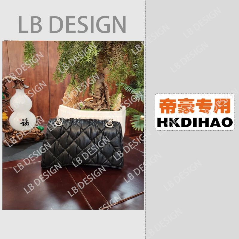 LBDESlGN手工打造真皮高端定制女士包【8366黑色】