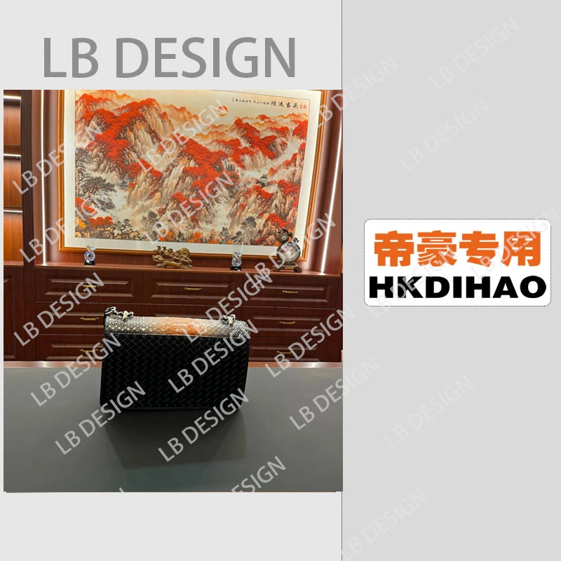 LBDESlGN【帝豪9603黑橙】欧美高端2024女神时尚百搭包包