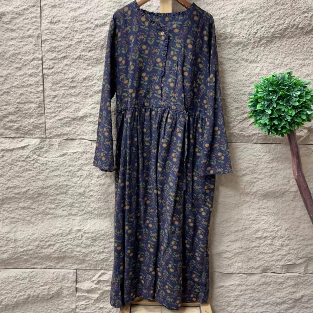 5526新款秋季洋气宽松显瘦减龄连衣裙QZ