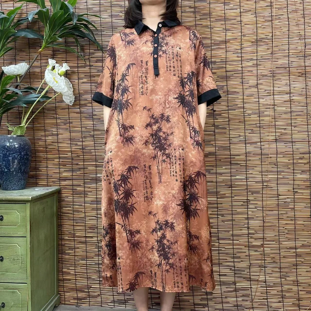 2796新款春夏遮肉显瘦洋气减龄连衣裙QZ