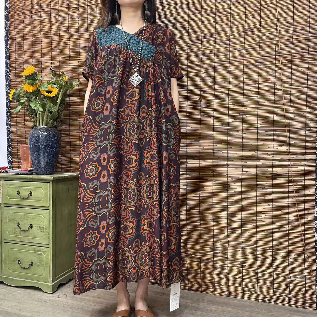 317夏季新款遮肉显瘦洋气减龄连衣裙