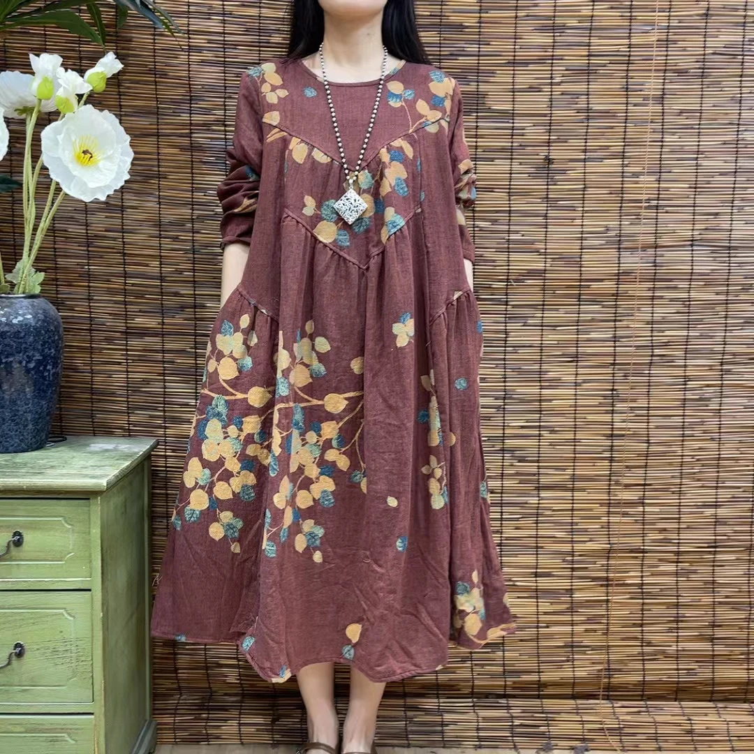 6368新款秋季气质优雅减龄显瘦连衣裙QZ