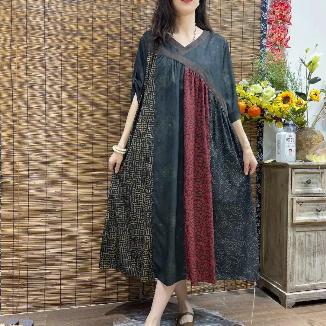 130夏季新款遮肉显瘦洋气减龄连衣裙