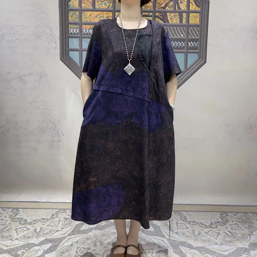 2791新款春夏遮肉显瘦洋气减龄连衣裙QZ