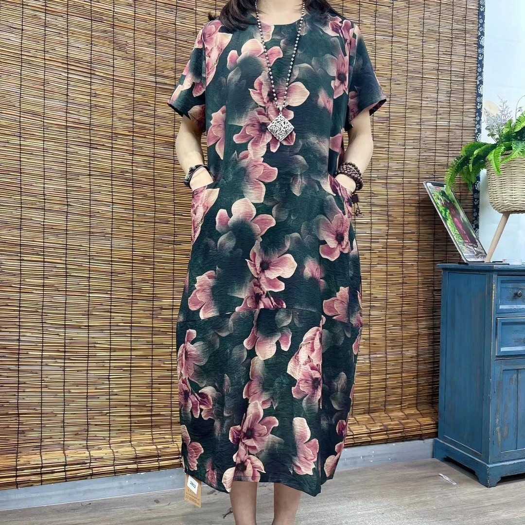 9661夏季新款时尚洋气减龄气质显瘦连衣裙