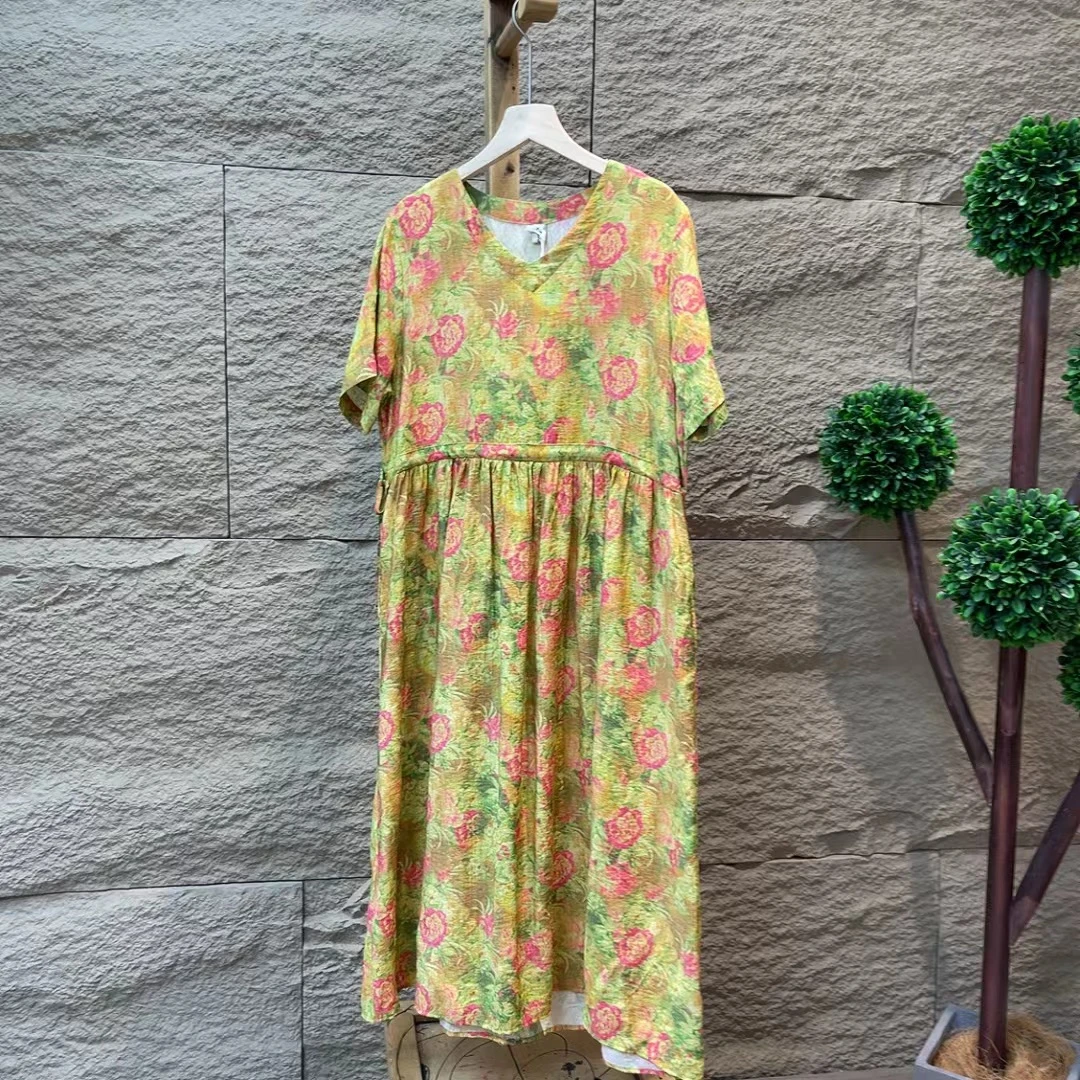 4614新款夏季洋气减龄气质连衣裙QZ