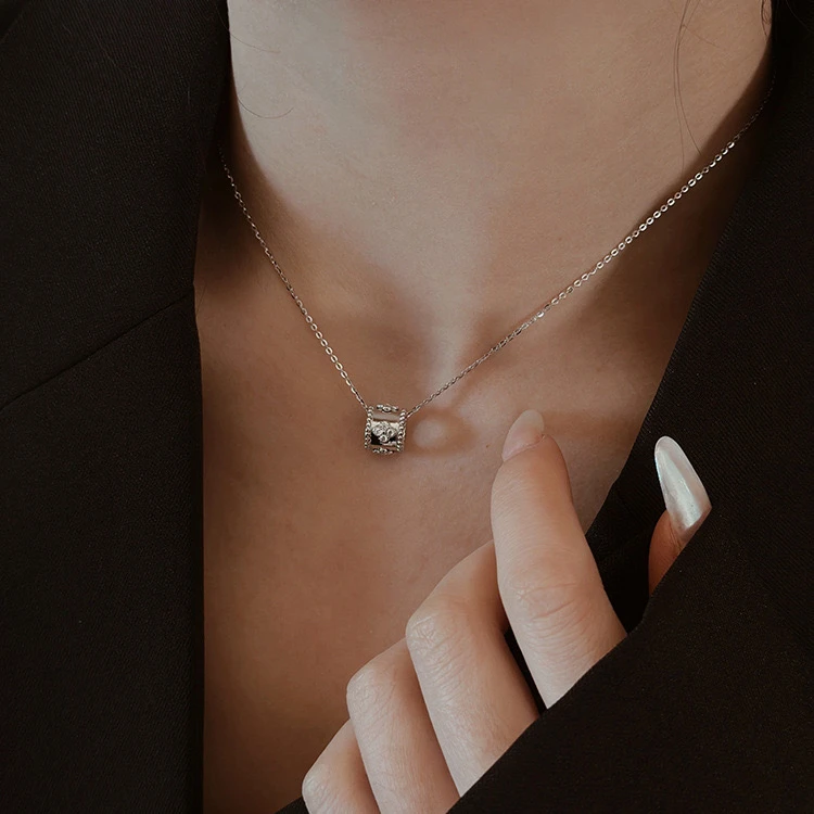 钛钢项链 GP1705-新款流苏万花筒简约项链（以直播为主