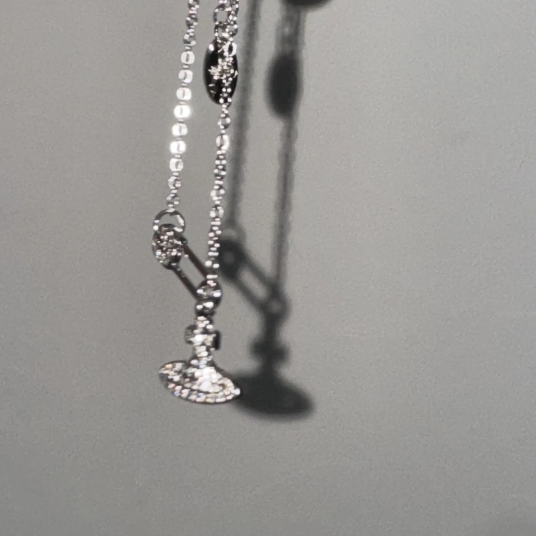 钛钢项链 1525-西塔老太太别针项链（链长40+5cm左右