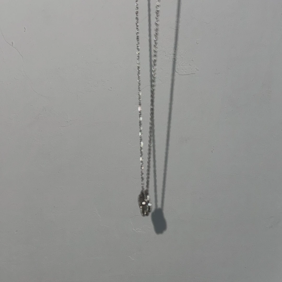 钛钢项链 1633-镭射四叶草项链百搭不掉色