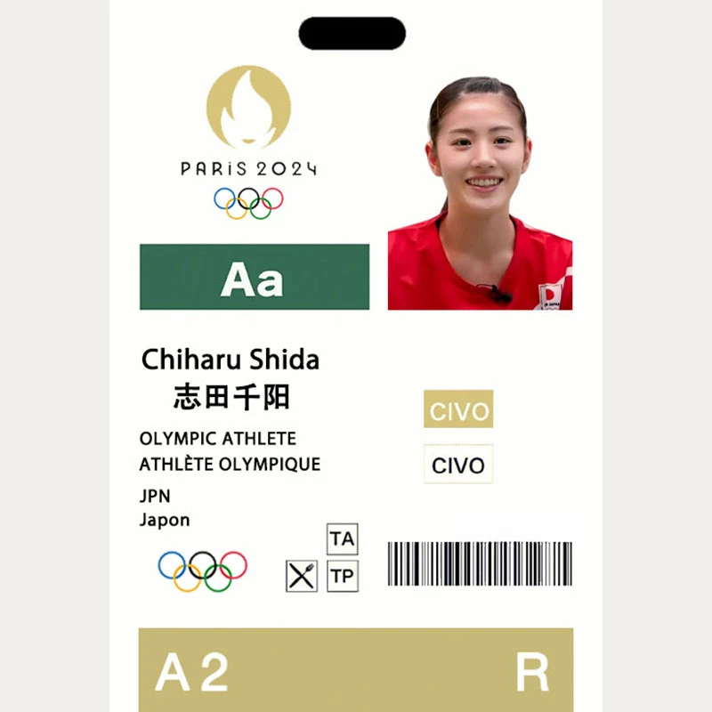 志田千阳哭颜梨花带雨职业羽毛球运动员巴黎球星参赛卡书包挂件