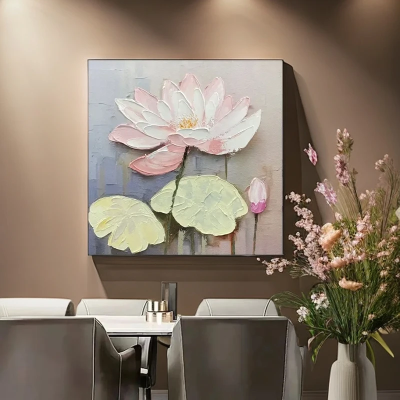 和和美美︱轻奢简美高级感装饰画手工添笔餐厅画