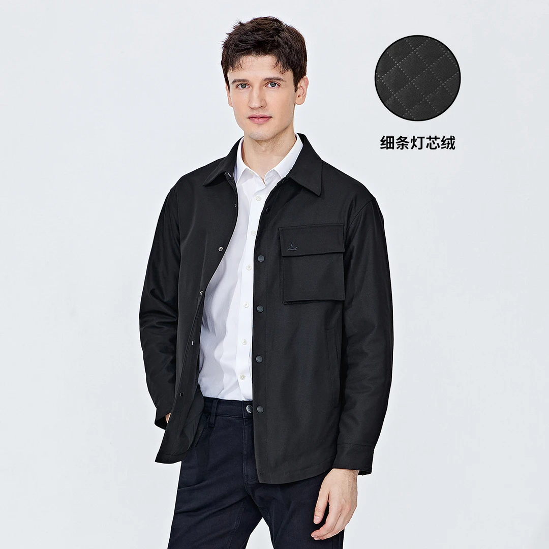 navigare意大利小帆船秋冬男士时尚内夹棉保暖夹克灯芯绒休闲外套