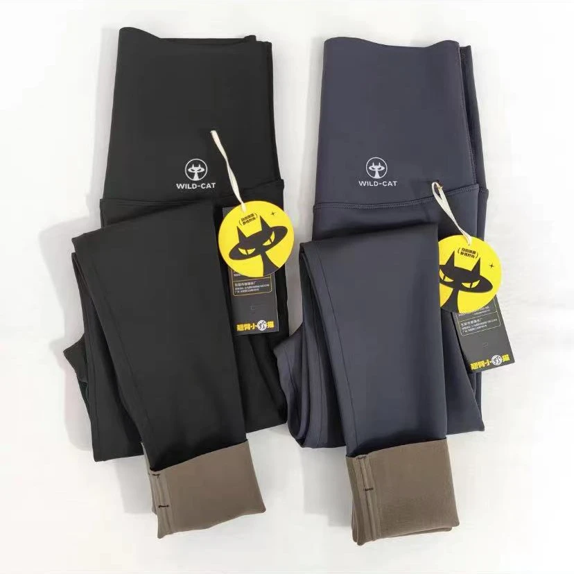 秋冬薄绒芭比裤女高腰无痕显瘦鲨鱼瑜伽九分保暖裤