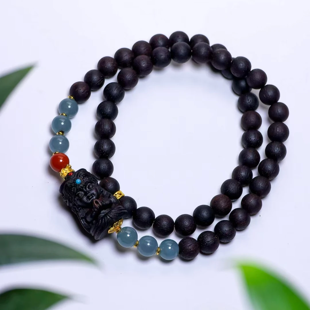 降真香十亩香6mm扎基拉姆双圈手串       JZX006