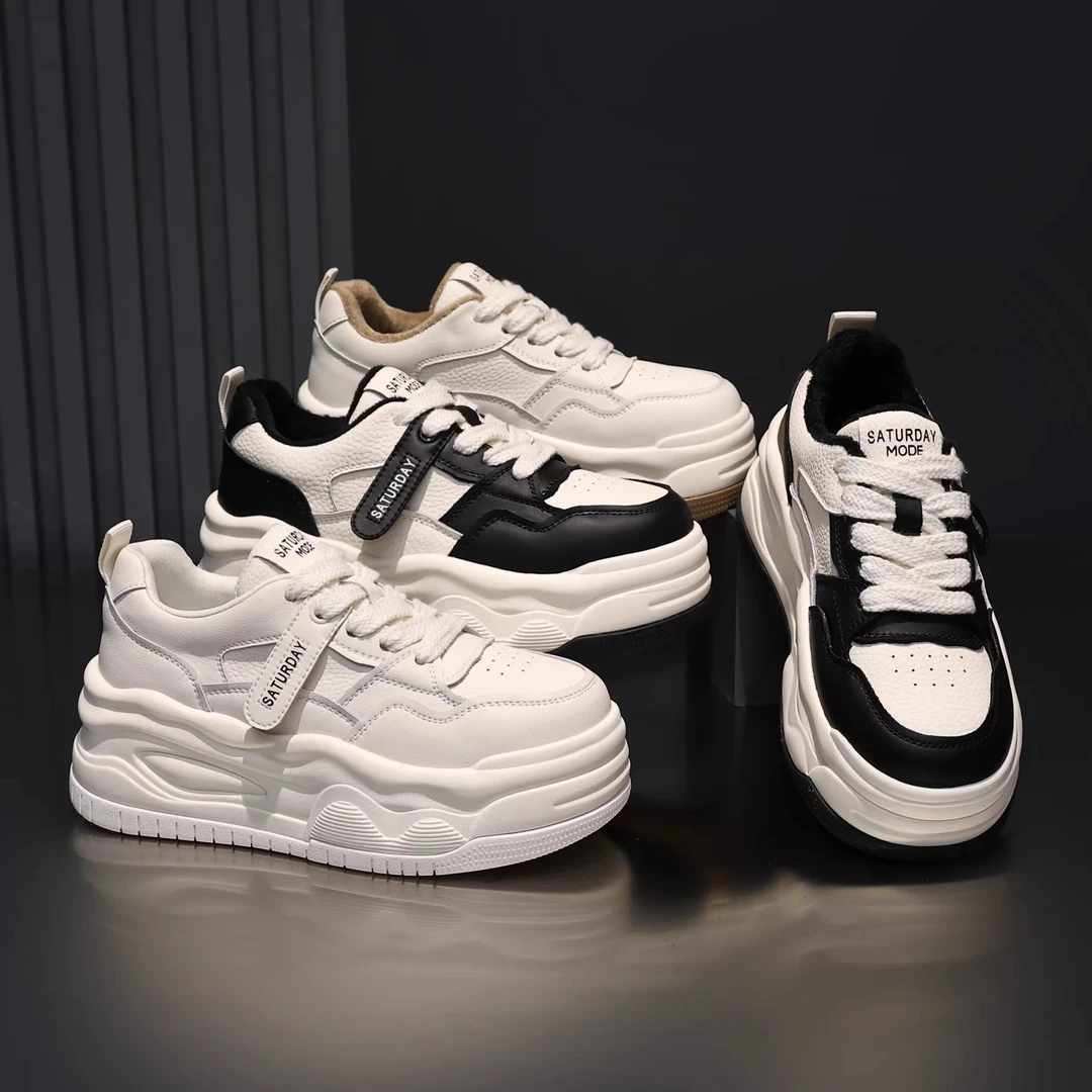 网红时尚潮流ins百搭休闲厚底小白鞋【2025】