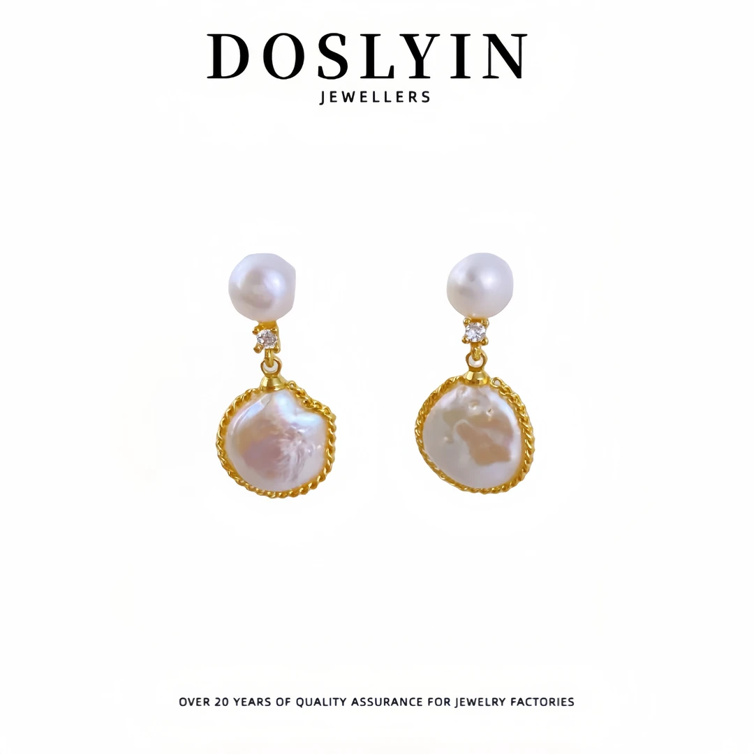 珍珠【Z30】淡水珍珠设计感法式银针耳钉小众轻奢耳饰