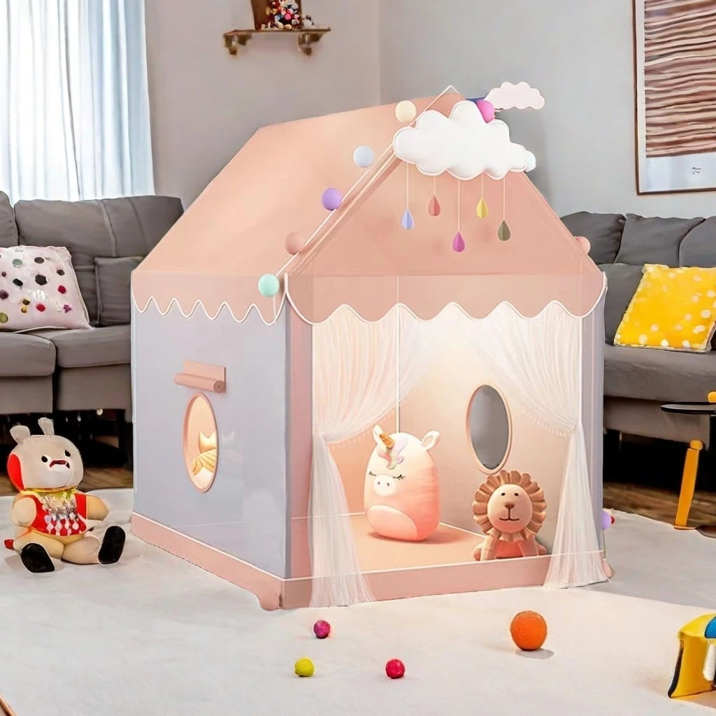 孩子儿童小互动玩具屋公主游戏屋城堡分床神器节日帐篷宝宝礼物