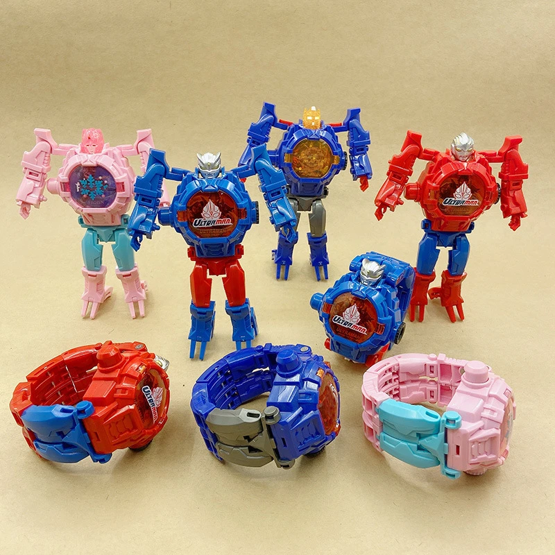 投影奥特曼复仇者英雄联盟变形灯光电子变形手表儿童手表玩具礼品