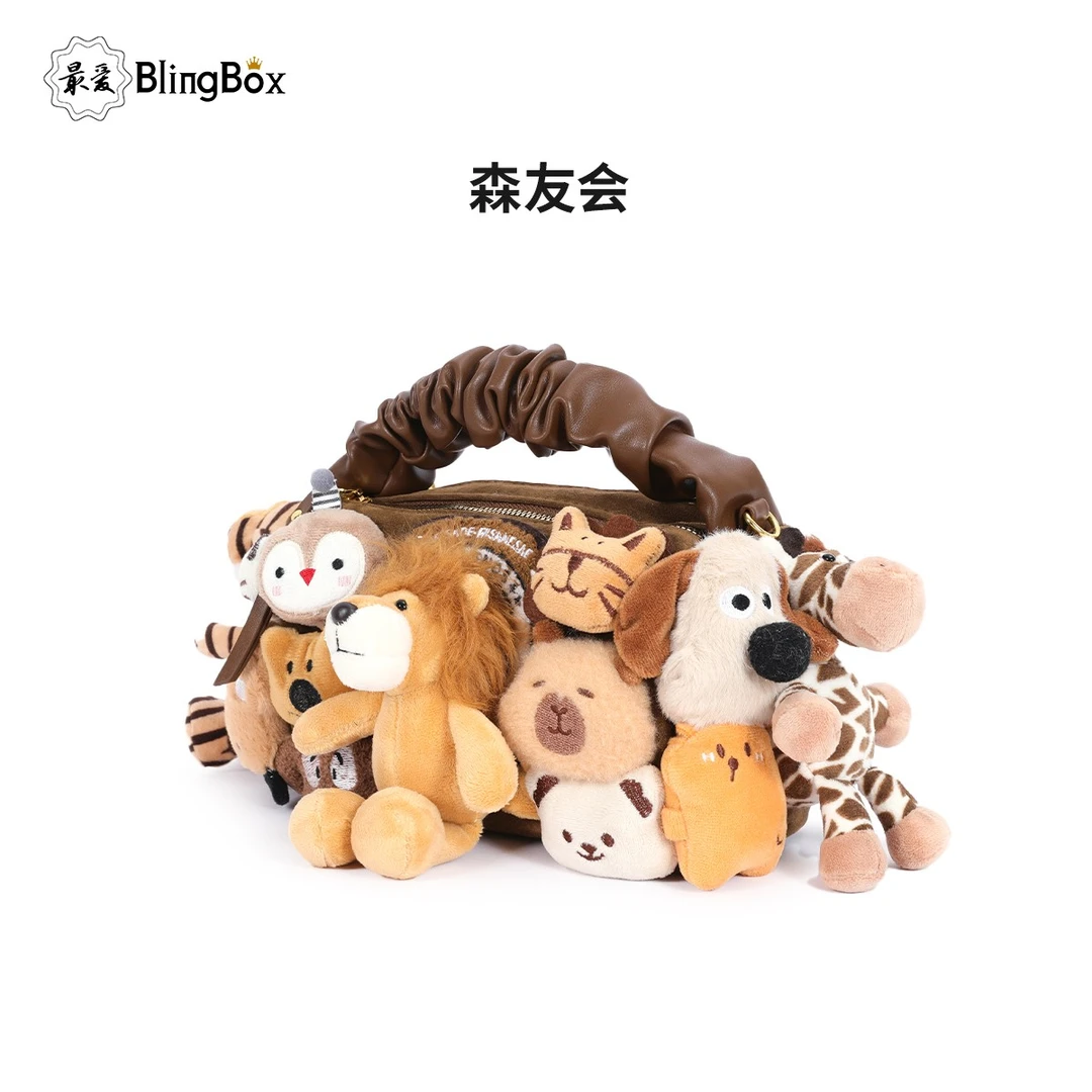 森友会 原创潮包手作 时尚百搭潮流卡通休闲女士单肩女士包包秋冬