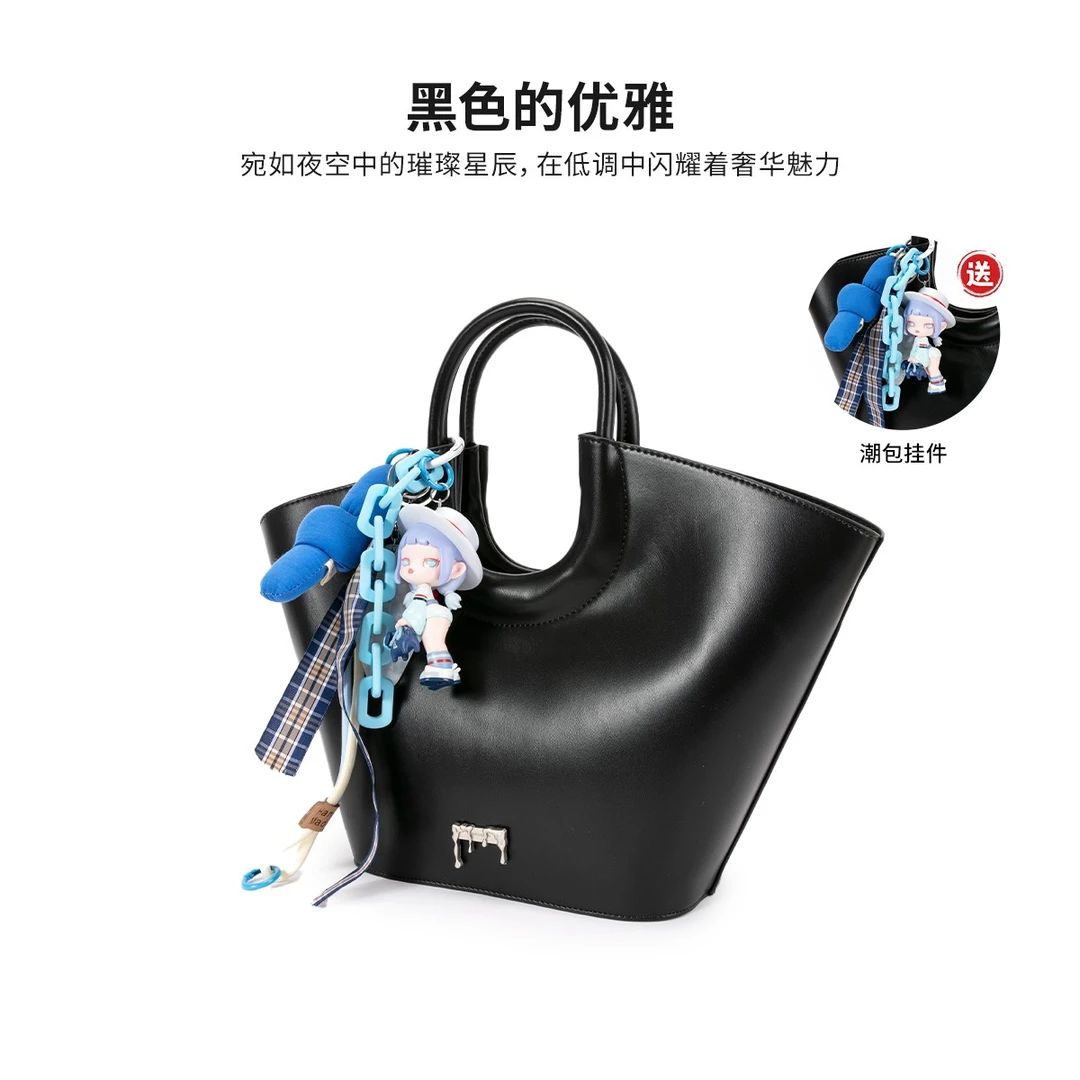 黑色的优雅  设计师原创手工潮包 时尚潮流手提单肩百搭女士包