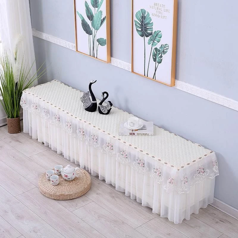 ++电视柜套防尘罩新款桌垫布罩鞋柜桌布新款蕾丝夹棉电视柜罩套