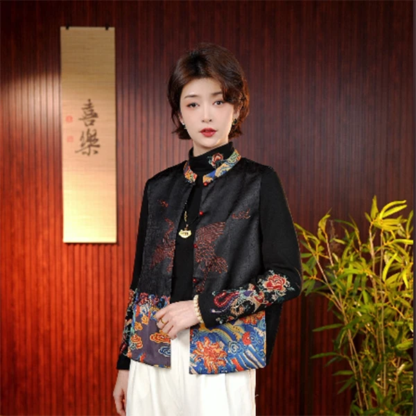 [蓝鹤]周周高定国风新中式刺绣双面穿马甲ZZHZ152