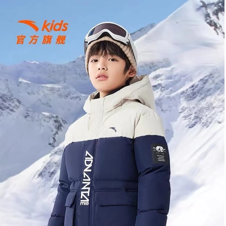 安踏儿童羽绒服三防男童热返Ⅲ代冬季新款加厚防风童装A352346908