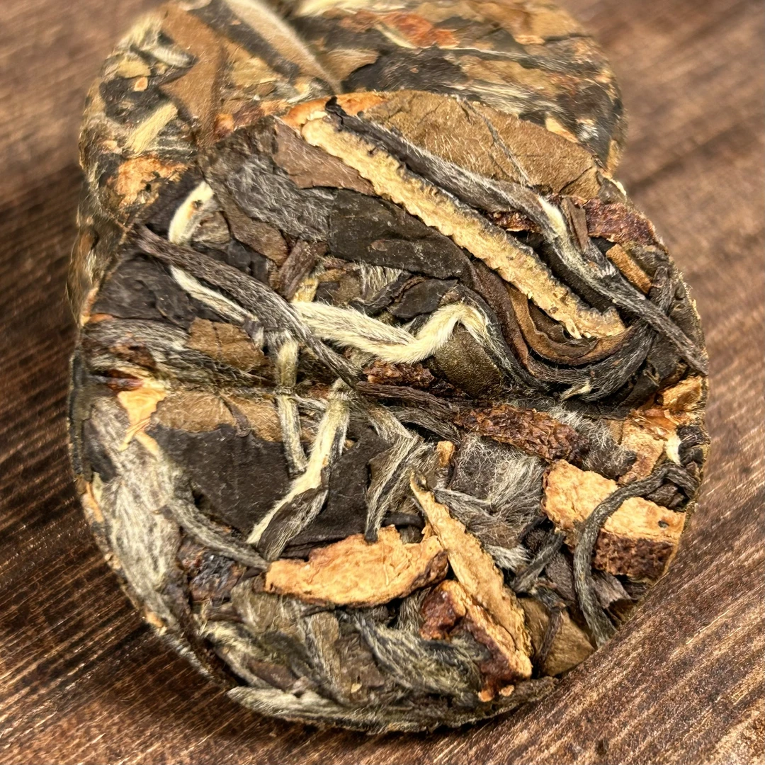陈皮白茶圆饼 小鹿收茶 福鼎白茶 饼干茶