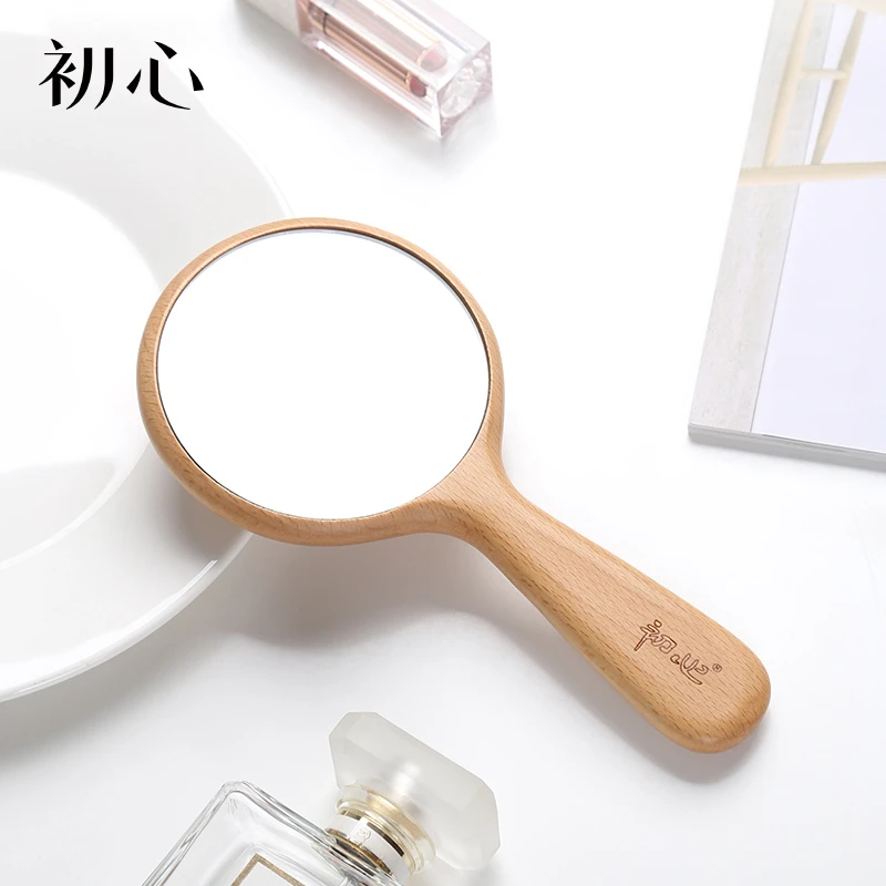 初心创意镜子女家用小型随身镜ins便携化妆镜手拿高清时尚简约镜