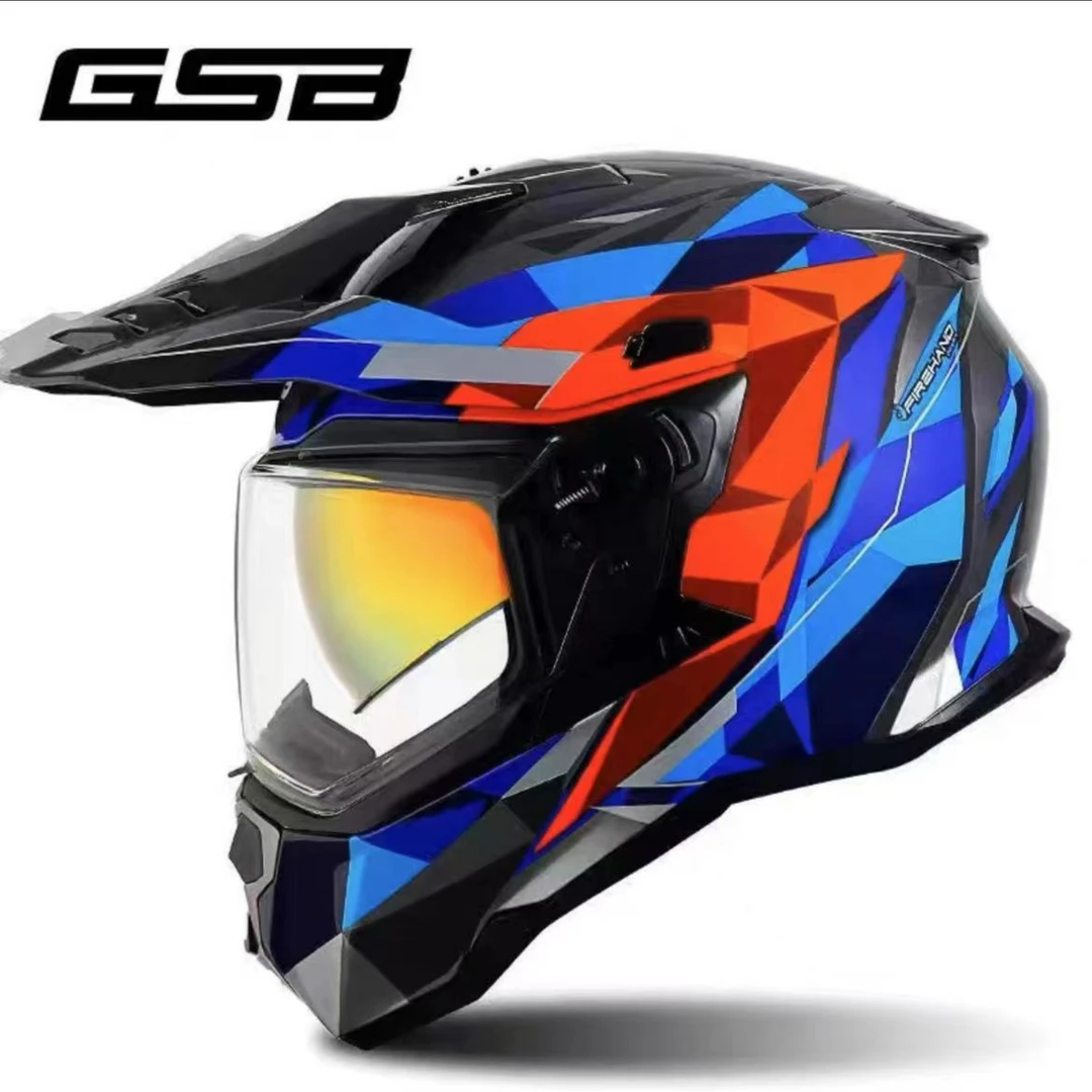 GSBXP22摩托车头盔男女骑行双镜片越野拉力盔ADV公路摩旅机车全盔