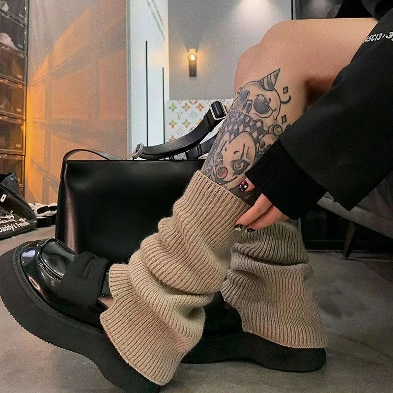 韩版慵懒风堆堆袜叠穿保暖百搭袜套软糯腿套网红设计款女袜套显瘦